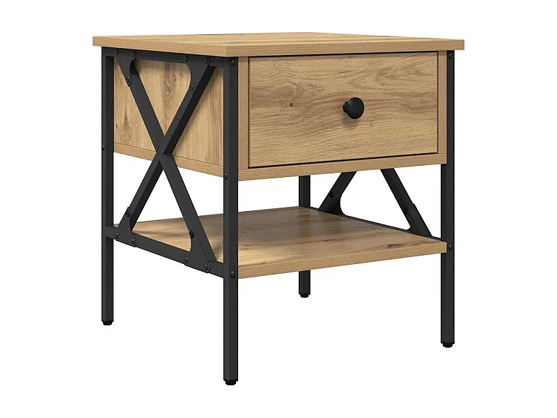 Mesa de Cabeceira | Criado-mudo Moderno carvalho artisiano 40x42x45 cm