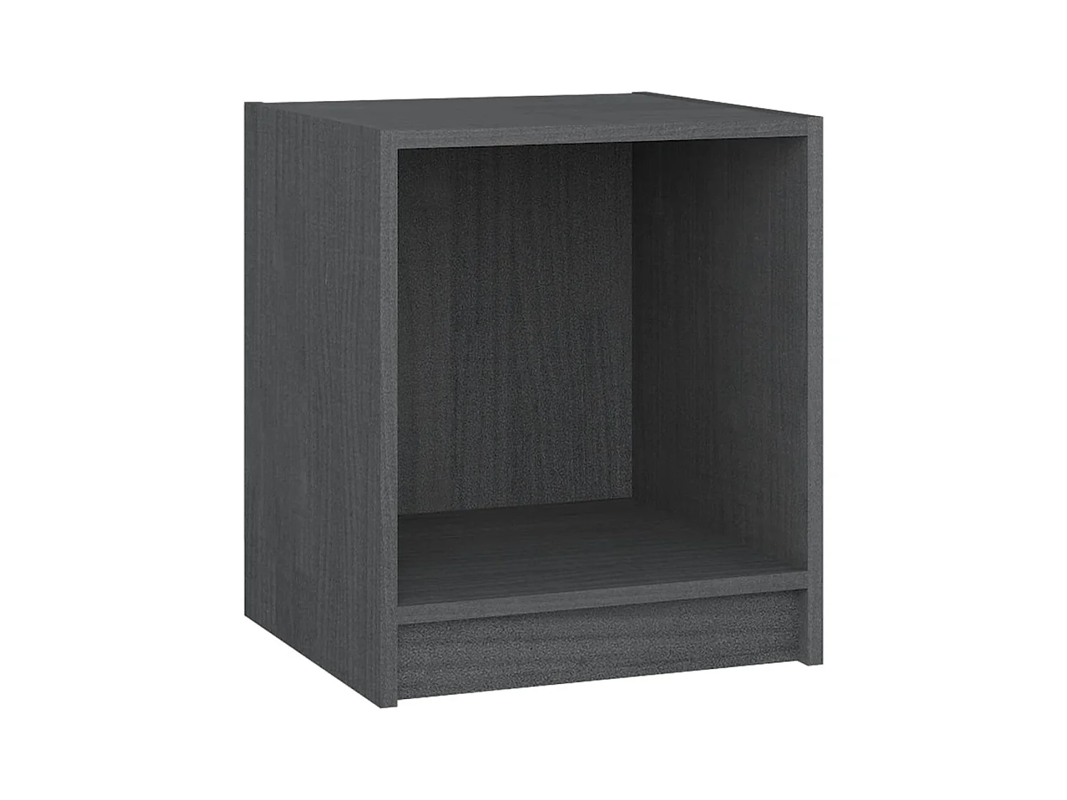 Mesita de noche | Mesilla de noche 2 uds madera de pino gris 35,5x33,5x41,5 cm