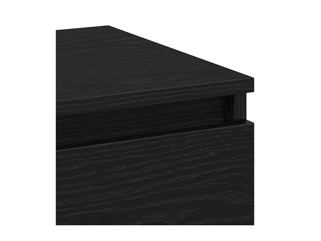 Mesita de Noche | Armario de Noche 2 uds con cajón Roble negro 40x35x50 cm