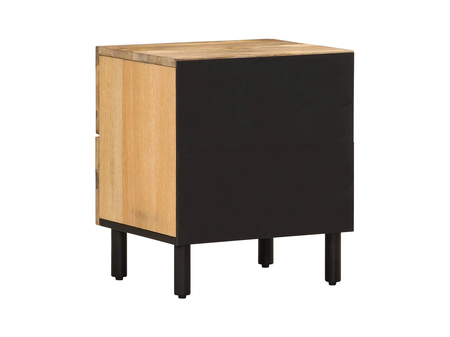 Tables de chevet-Tables d'appoint 2 pcs 40x33x46 cm Bois de manguier solide