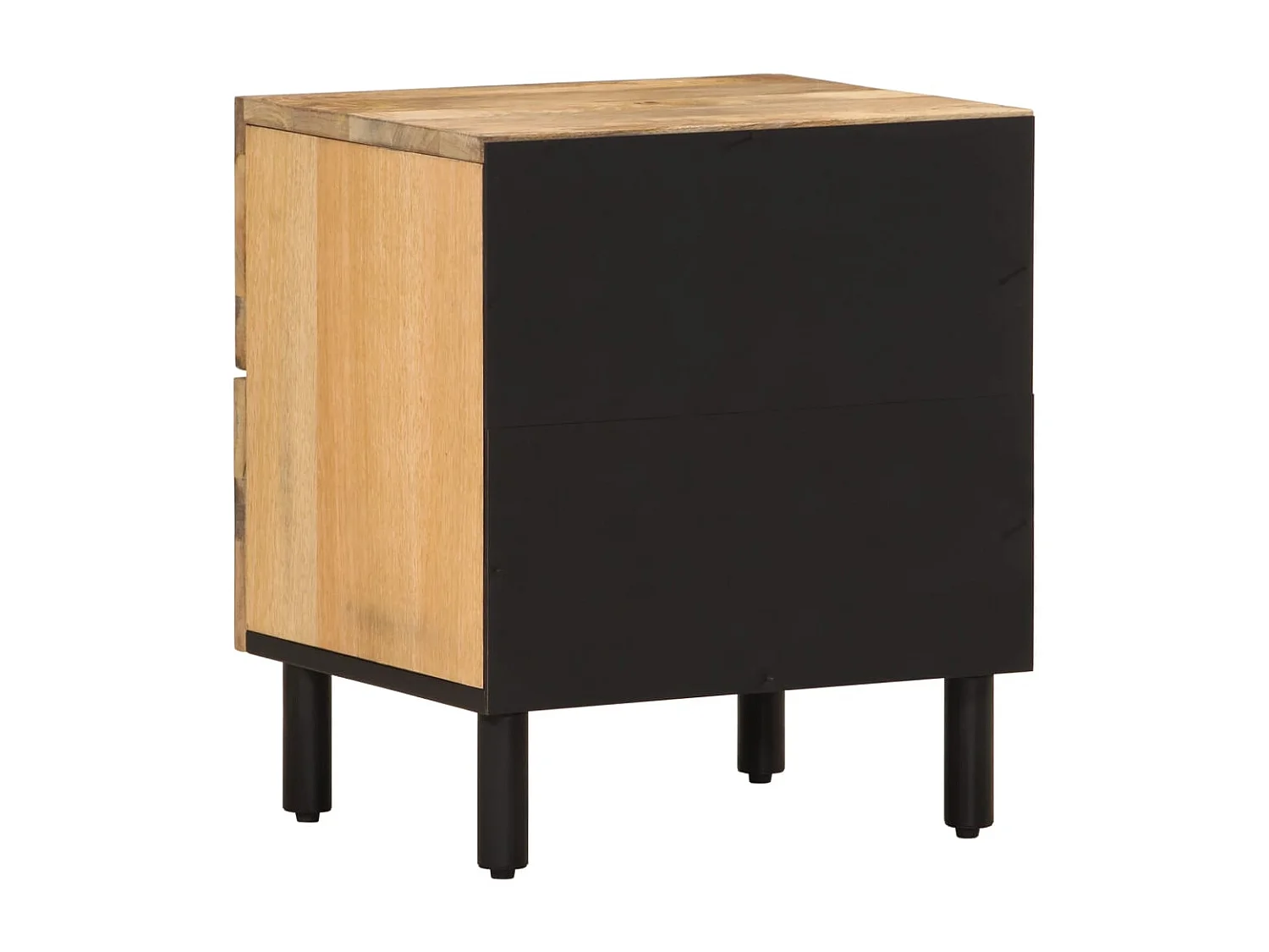 Nachttisch 2er Set-Beistelltisch 40x33x46 cm Massivholz Mango SHL17462