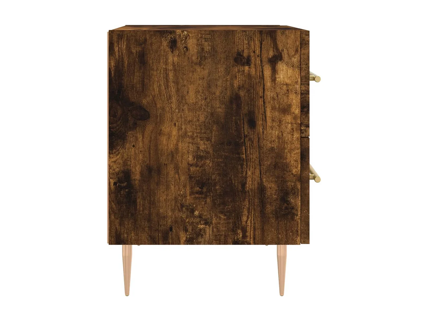 Tables de chevet lot de 2 avec tiroirs chêne fumé 40x35x47,5cm bois d’ingénierie