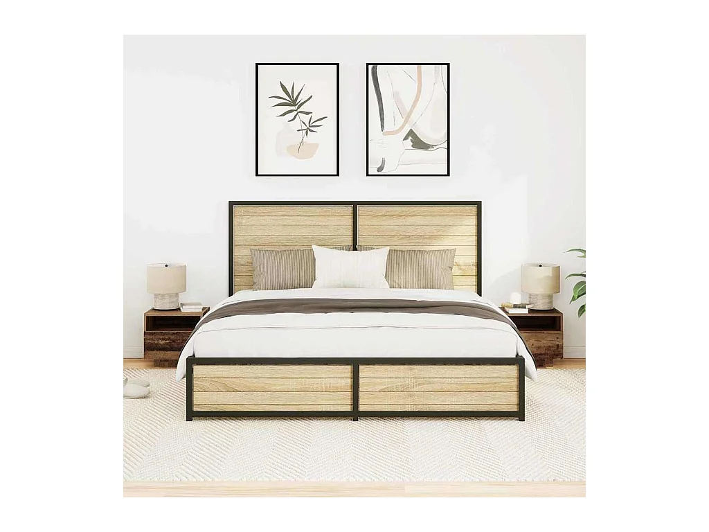 Mesita de Noche | Armario de Noche | Mesa auxiliar con cajón 2 uds. Madera vieja 40x39x37 cm