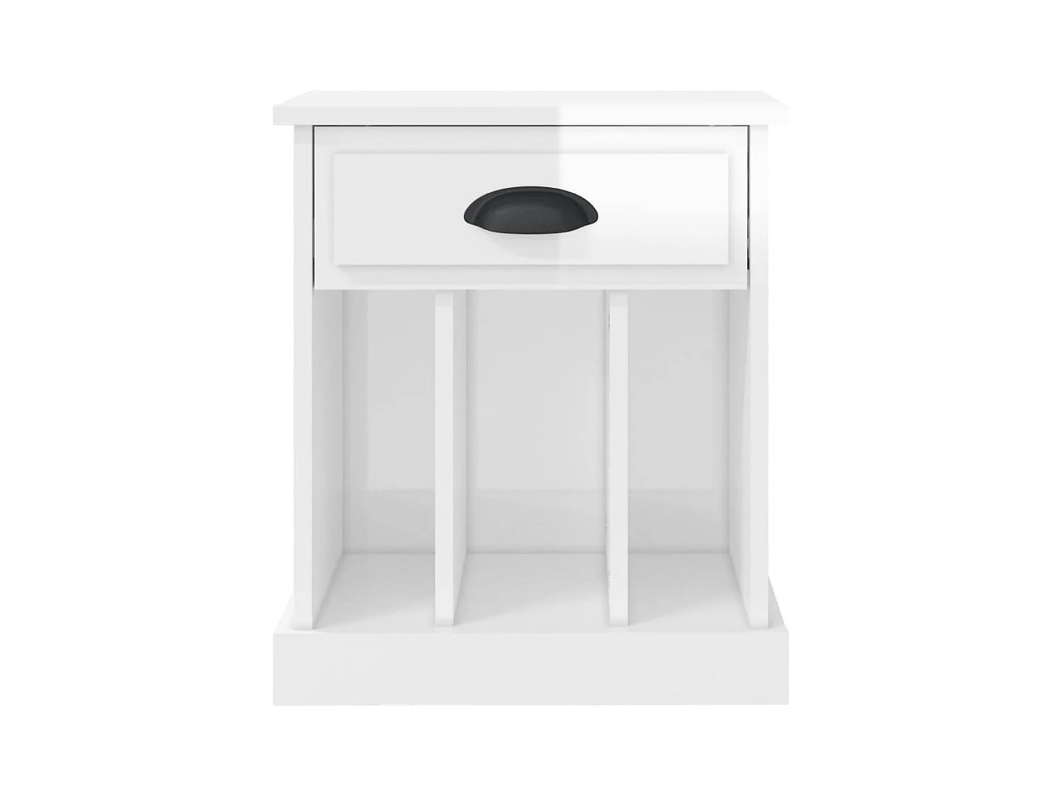 Table de chevet-Table d'appoint-Table de nuit blanc brillant 43x36x50 cm