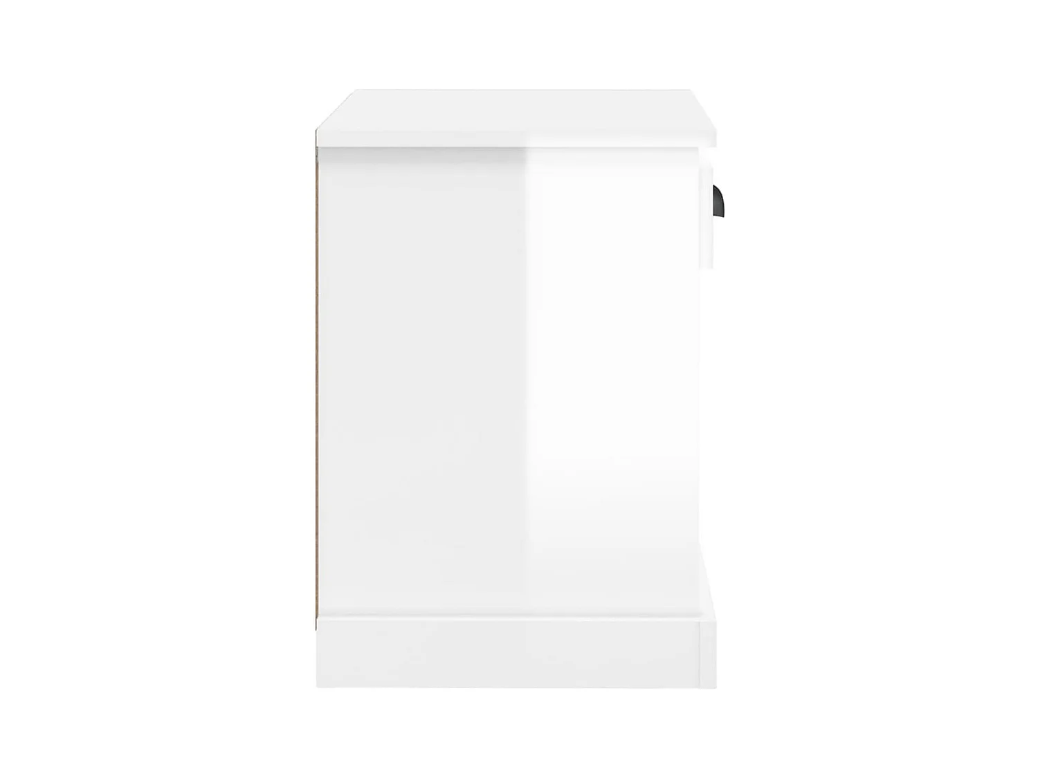 Table de chevet-Table d'appoint-Table de nuit blanc brillant 43x36x50 cm