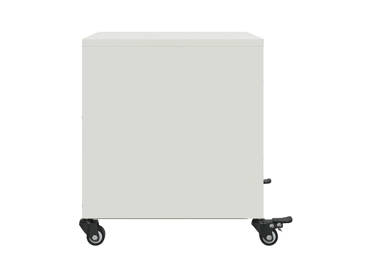 Mesitas de noche | Mesilla de noche 2 unidades acero blanco 36x39x43,5 cm