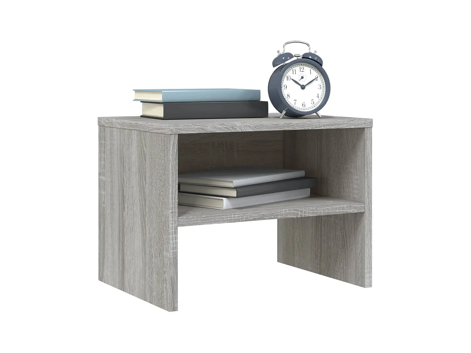 Mesitas de noche | Mesilla de noche 2 uds contrachapada gris Sonoma 40x30x30 cm