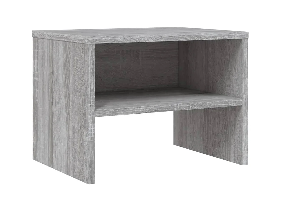Mesitas de noche | Mesilla de noche 2 uds contrachapada gris Sonoma 40x30x30 cm