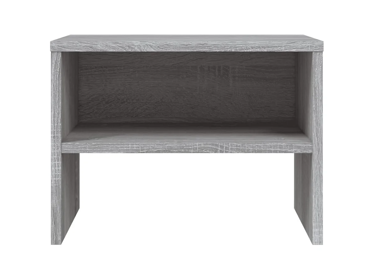 Mesitas de noche | Mesilla de noche 2 uds contrachapada gris Sonoma 40x30x30 cm