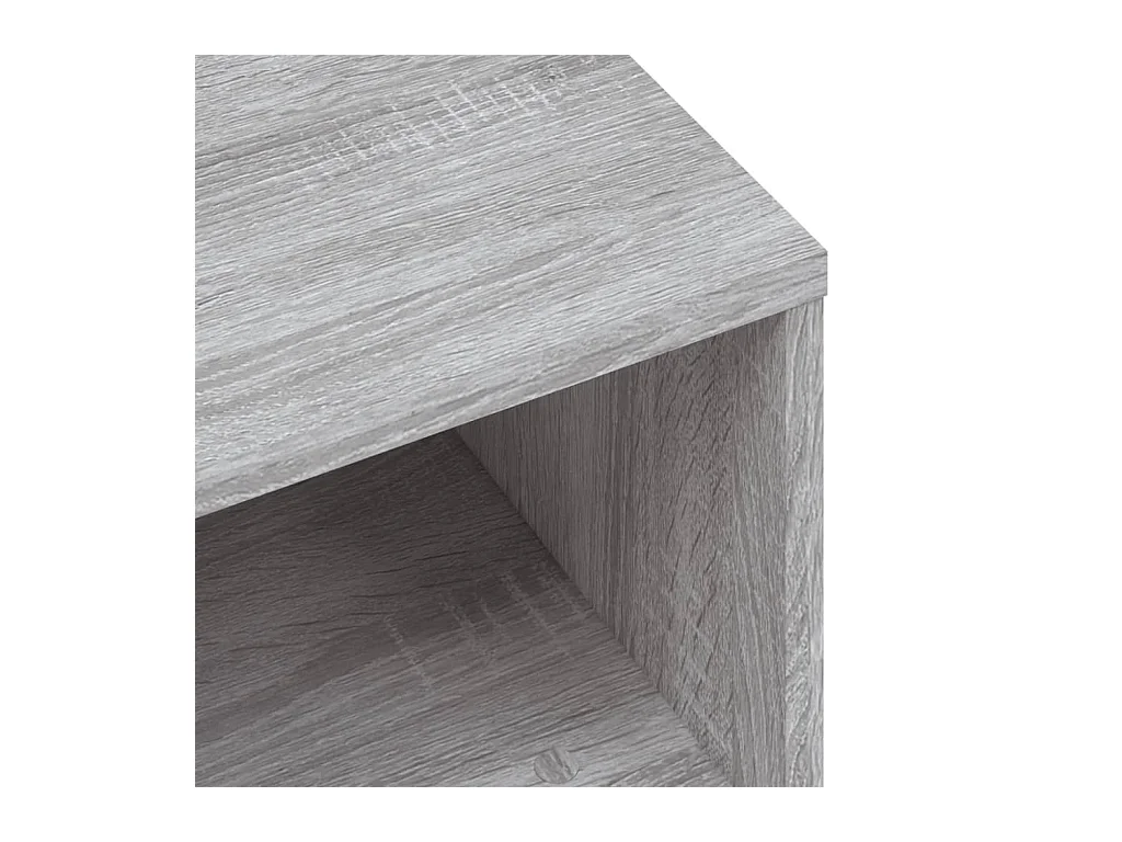 Mesitas de noche | Mesilla de noche 2 uds contrachapada gris Sonoma 40x30x30 cm