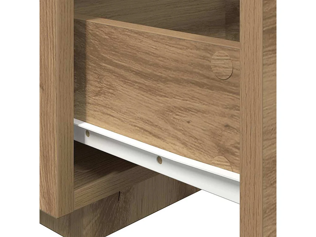 Mesita de Noche | Armario de Noche | Mesa auxiliar Roble artisan 40x39x37 cm Madera contrachapada