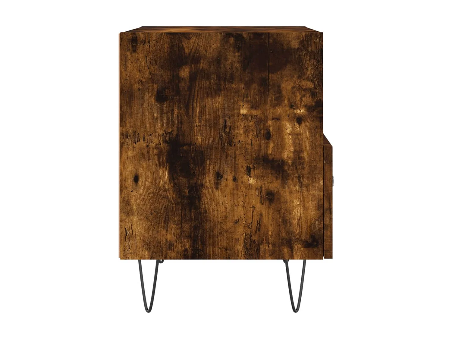 Nachttisch 2er Set-Beistelltisch-Nachttischkommode Räuchereiche 40x35x47,5 cm Holzwerkstoff SHL5688