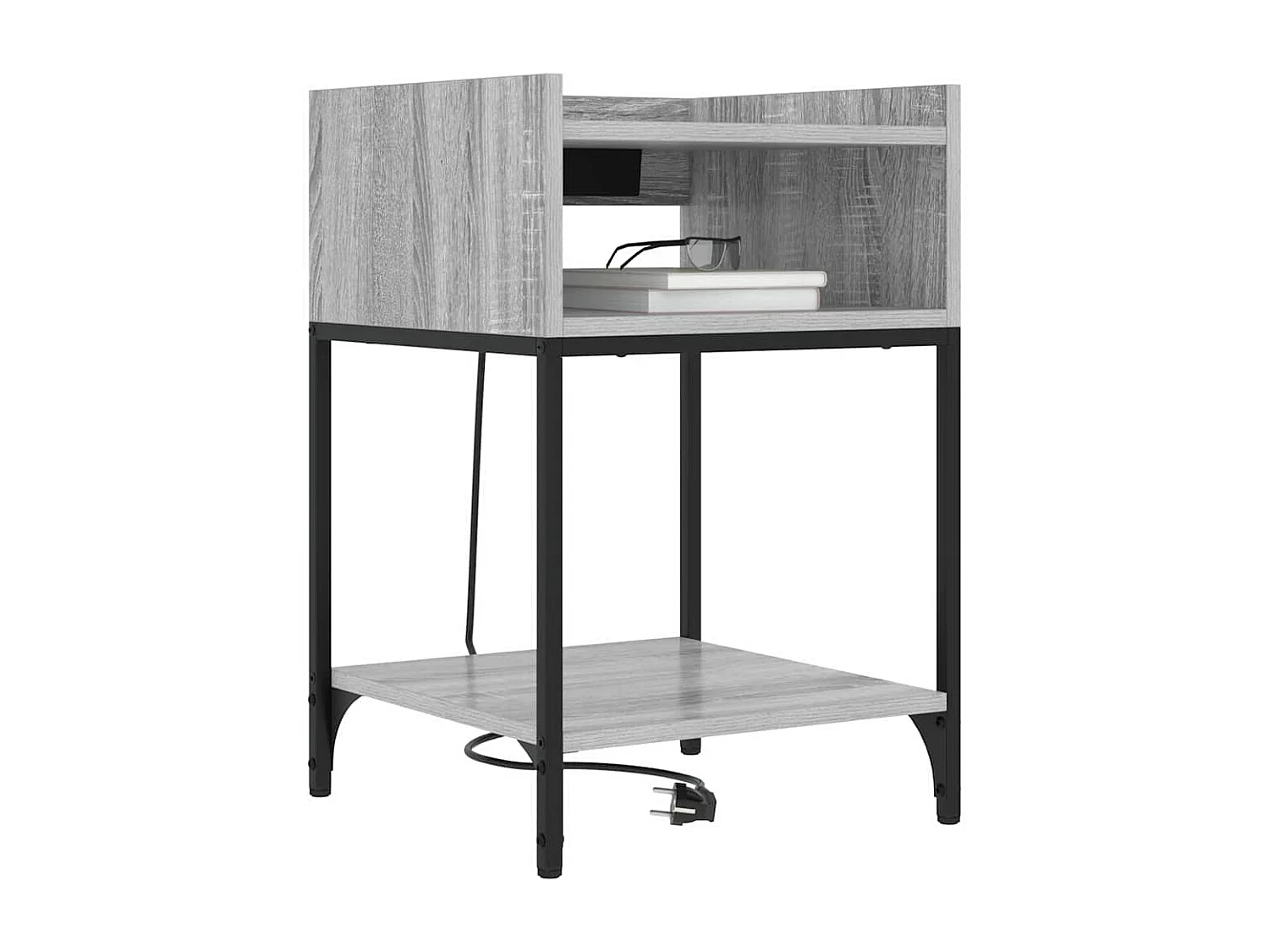 Nachttisch-Beistelltisch Graues Sonoma 40 x 40 x 61 cm Holzwerkstoff SHL94673