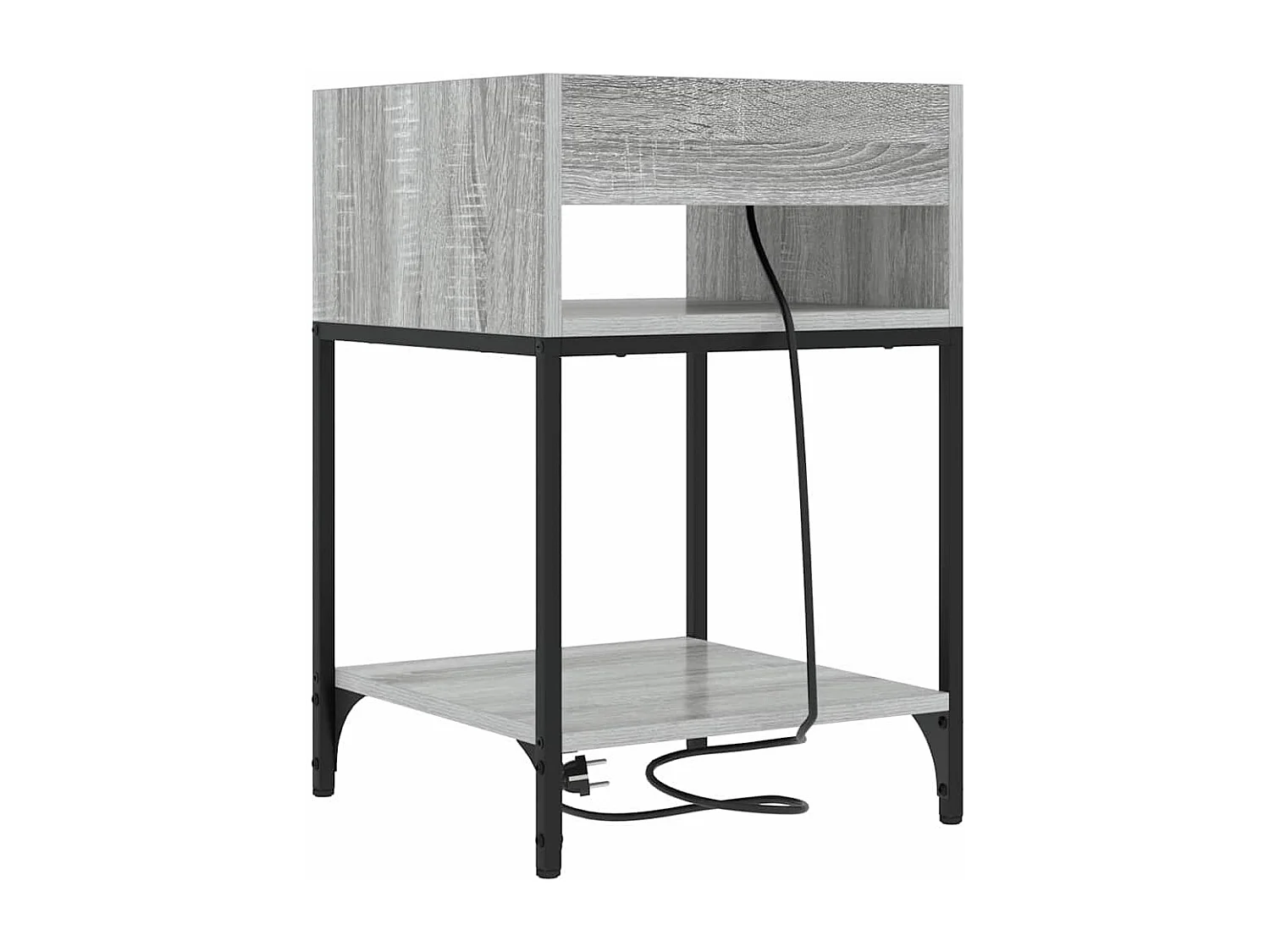 Nachttisch-Beistelltisch Graues Sonoma 40 x 40 x 61 cm Holzwerkstoff SHL94673