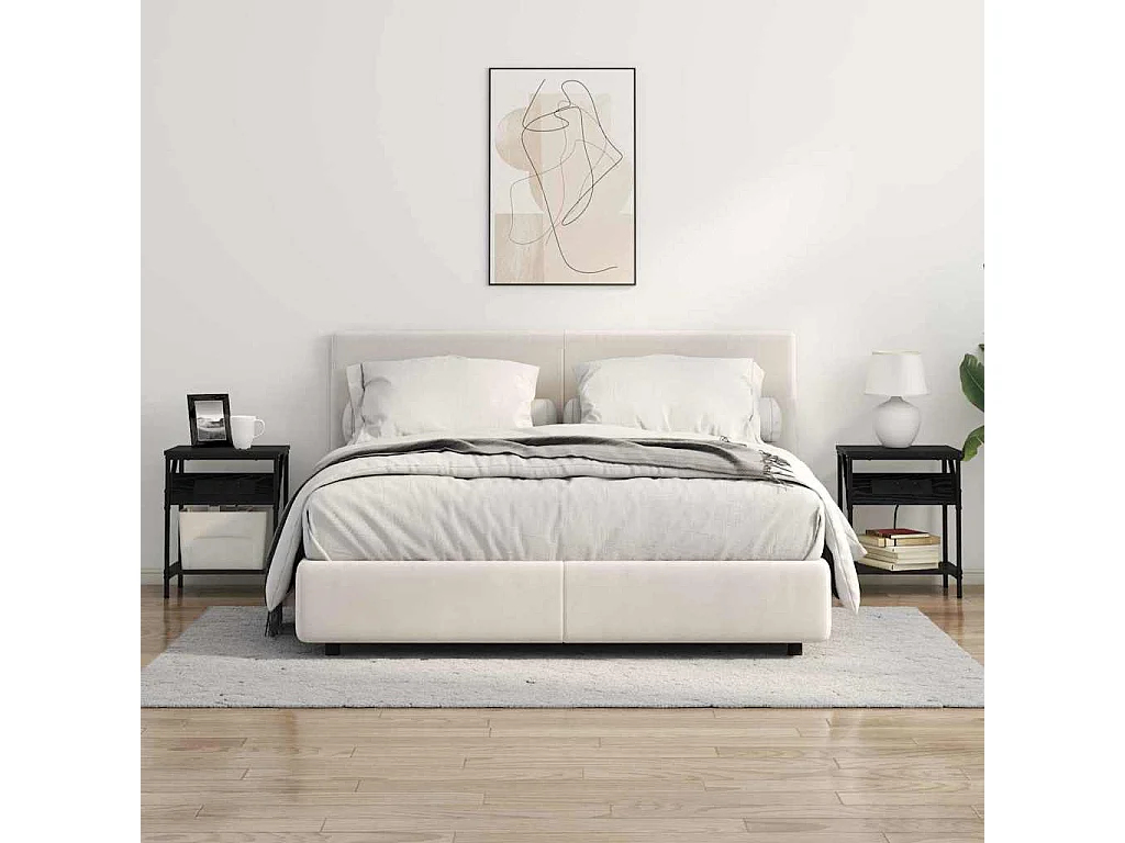 Mesa de Noche | Mesita de noche Roble negro 38x30x48 cm Madera contrachapada