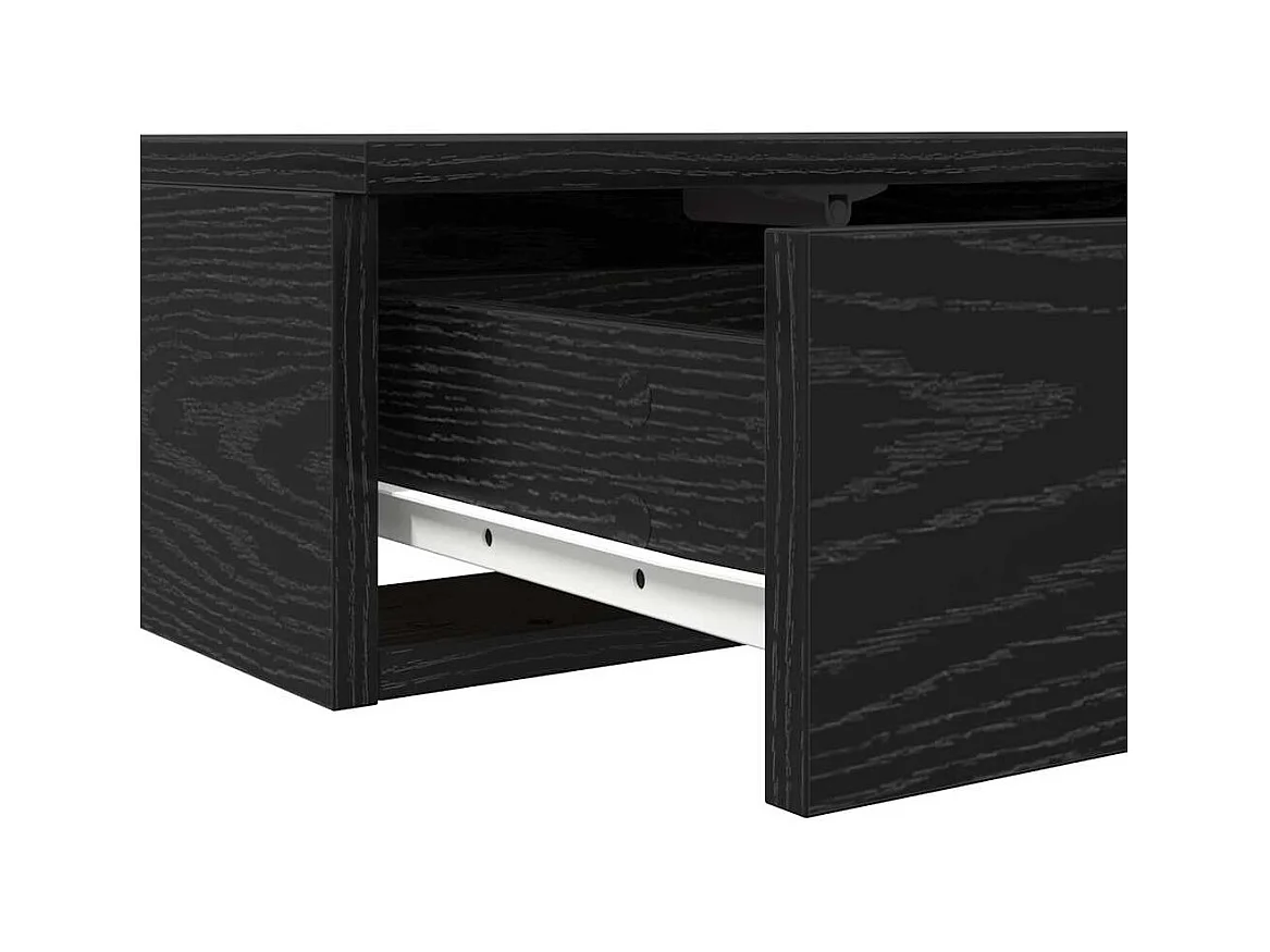 Cajones de cama con cajón Roble negro 200x36.5x16.5 cm