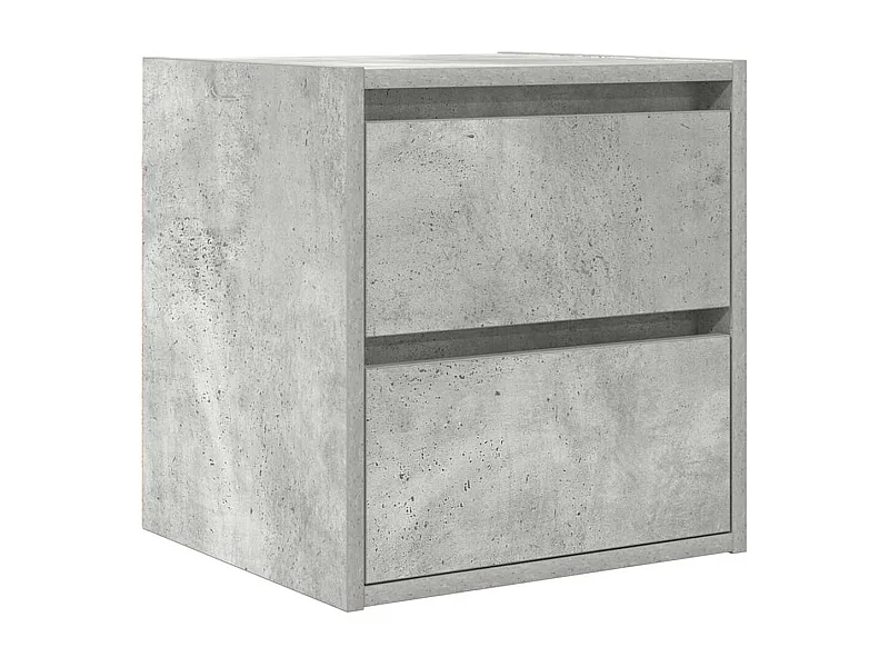 Mesilla de noche | Mesita de noche de pared gris hormigón 38x34x40 cm