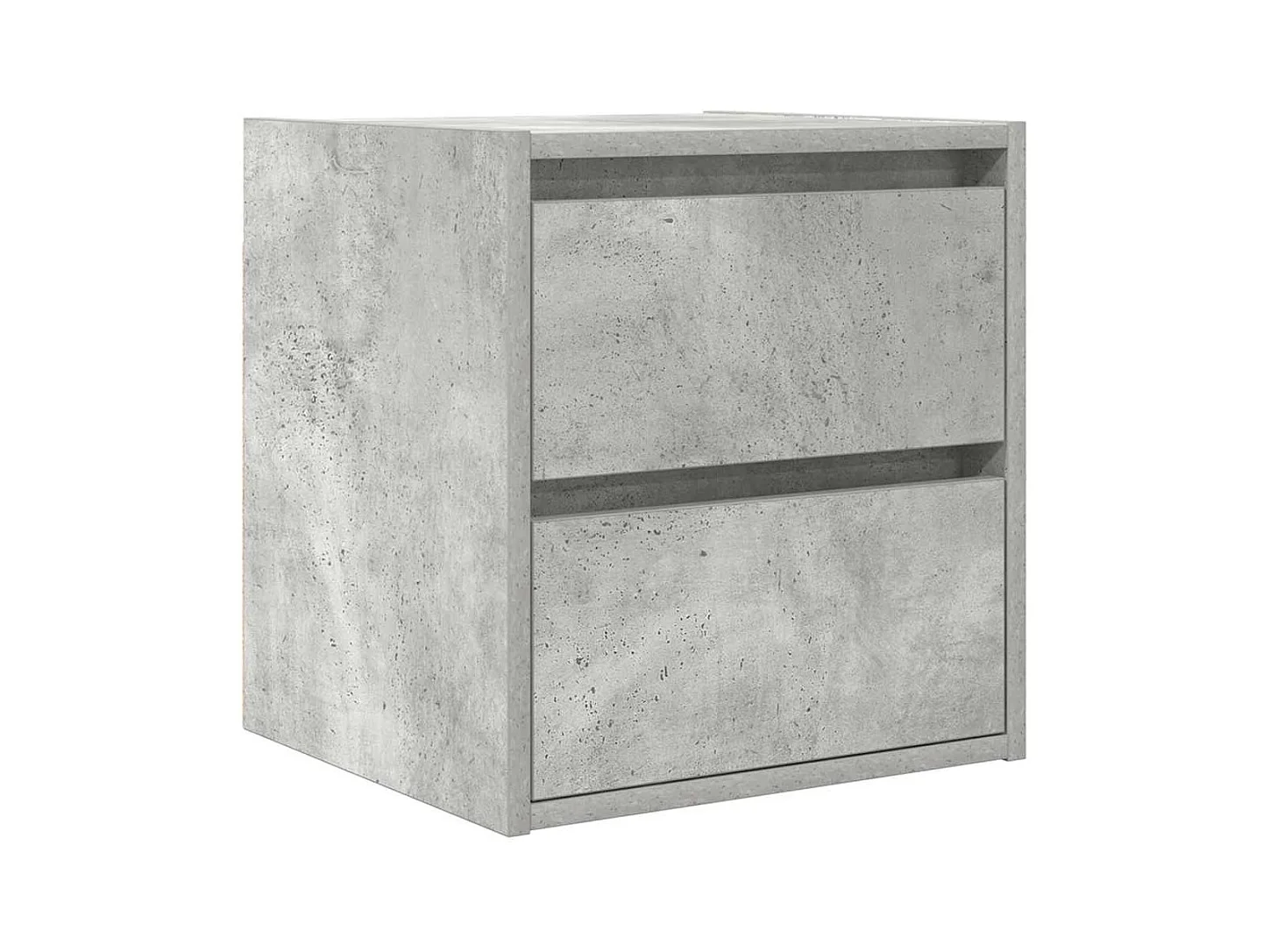 Mesilla de noche | Mesita de noche de pared gris hormigón 38x34x40 cm