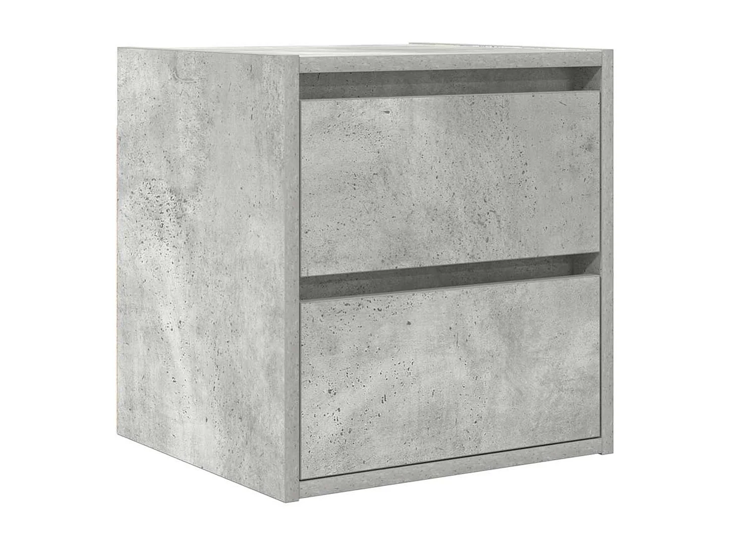 Table de chevet flottante gris béton 38x34x40 cm