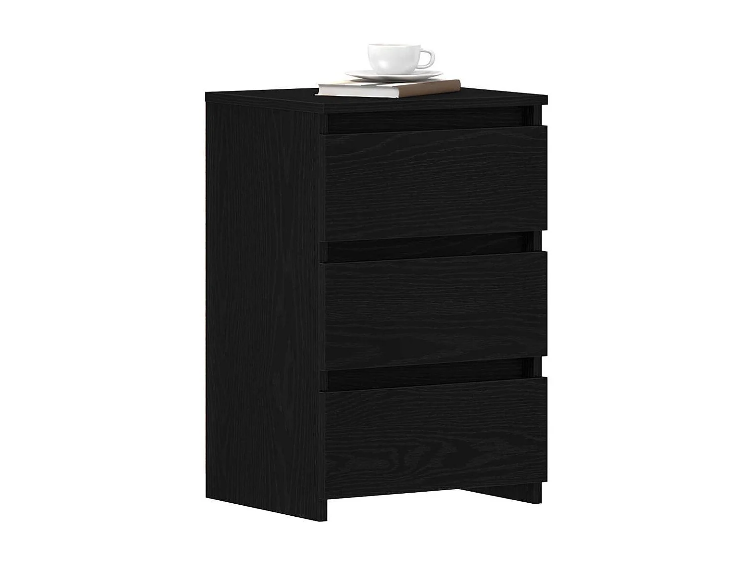 Table de chevet-Table d'appoint avec tiroir Chêne noir 40x35x62,5 cm