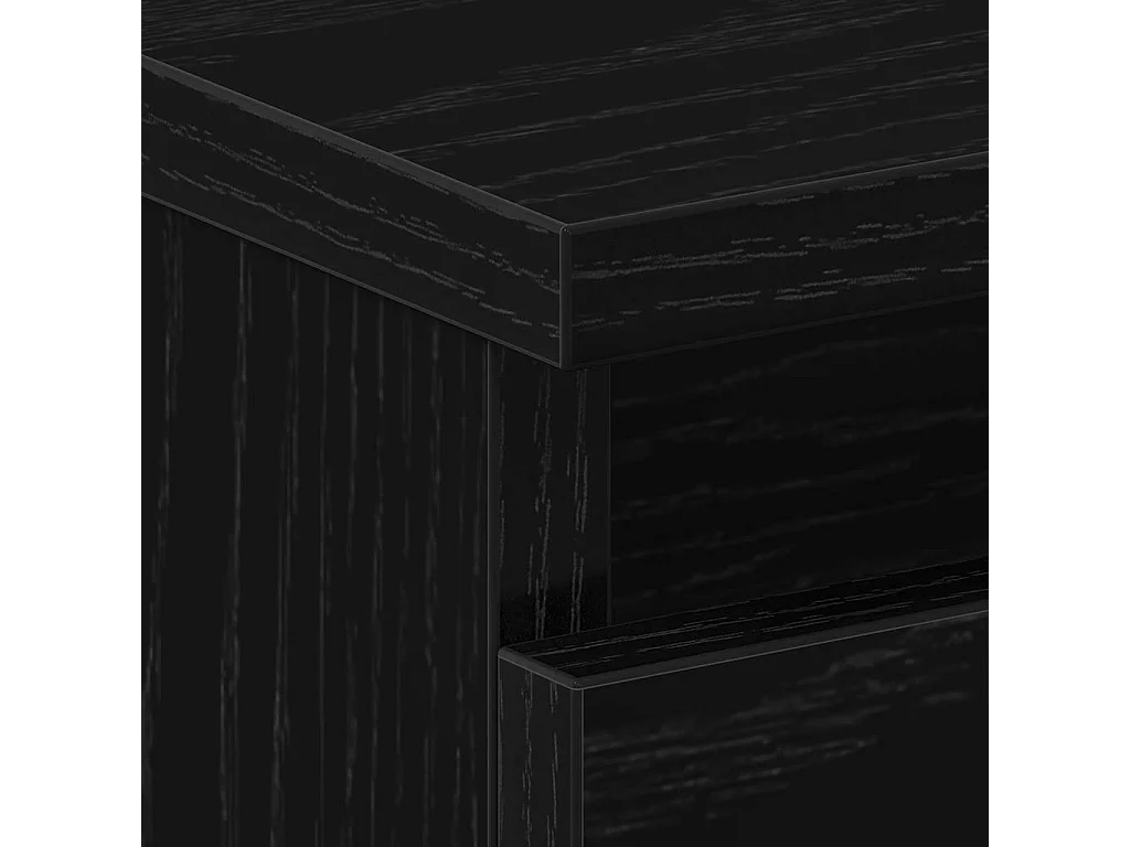 Table de chevet-Table d'appoint avec tiroir Chêne noir 40x35x62,5 cm