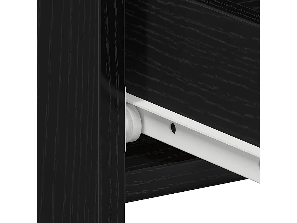 Table de chevet-Table d'appoint avec tiroir Chêne noir 40x35x62,5 cm