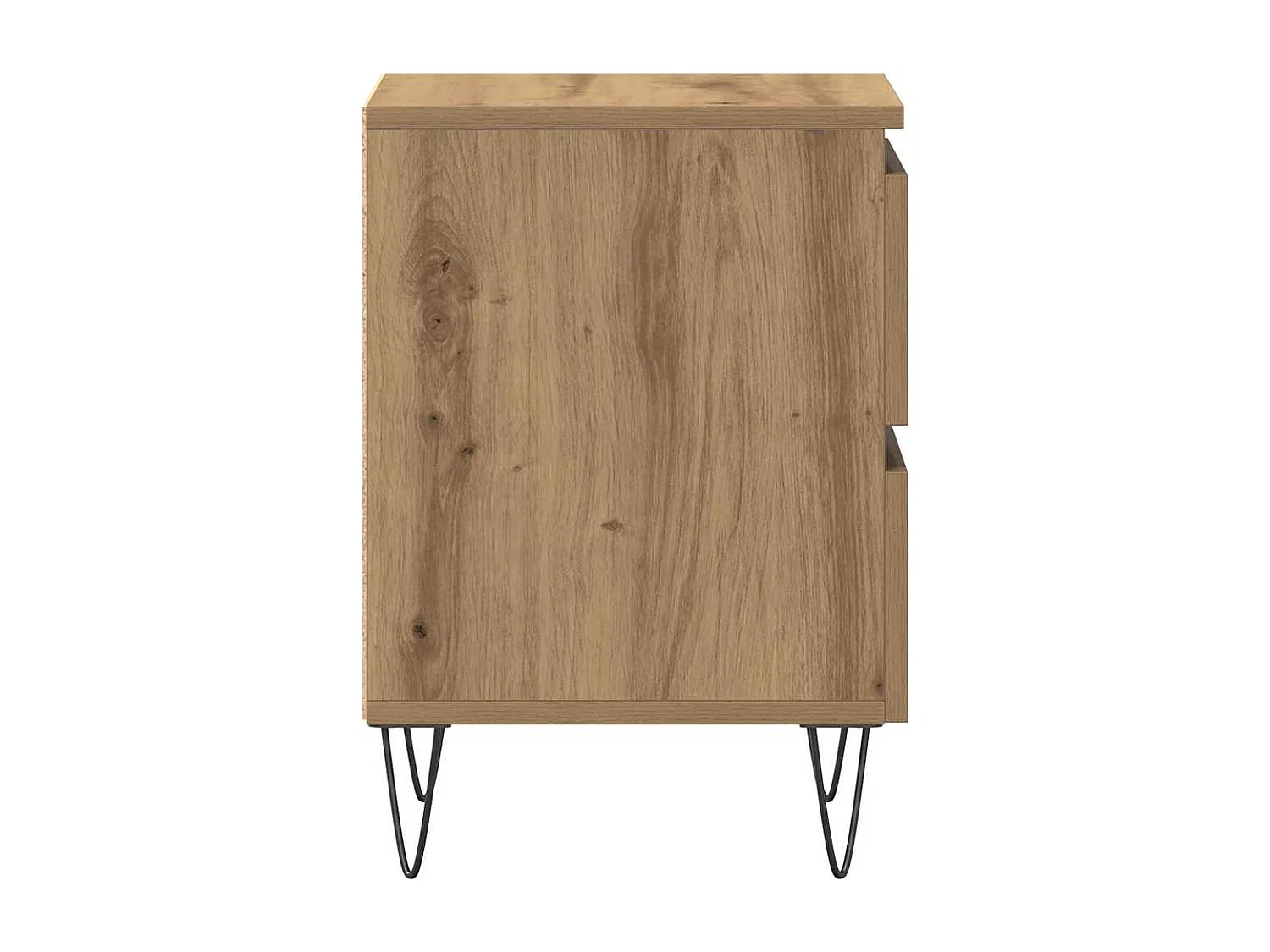 Table de chevet-Table d'appoint avec tiroir chêne artisanal 40x35x50 cm