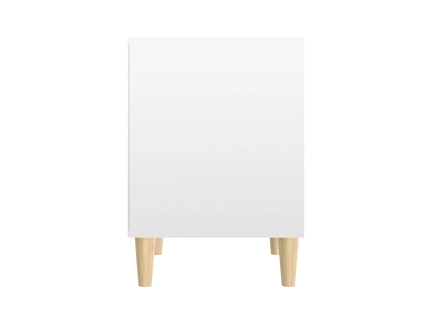 Tables de chevet lot de 2 avec compartiments ouverts Blanc brillant 40x35x50 cm