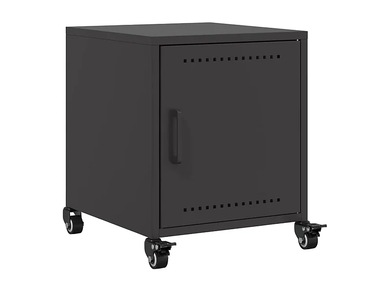 Table de chevet Étroite-Table d'appoint-Table de nuit noir 36x39x43,5 cm acier