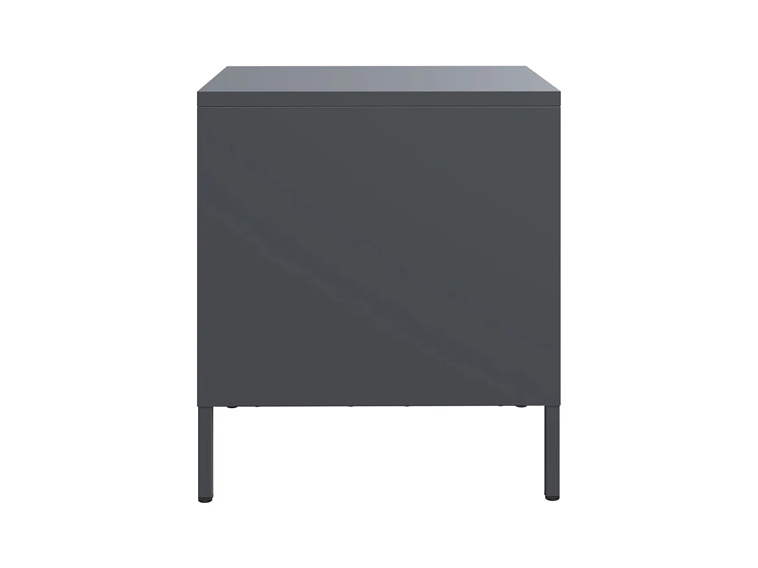 Table de chevet Étroite-Table d'appoint-Table de nuit anthracite 35x39x43,5 cm acier