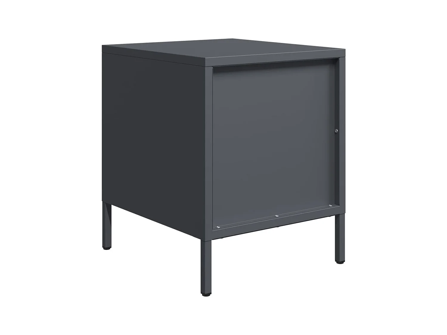 Table de chevet Étroite-Table d'appoint-Table de nuit anthracite 35x39x43,5 cm acier