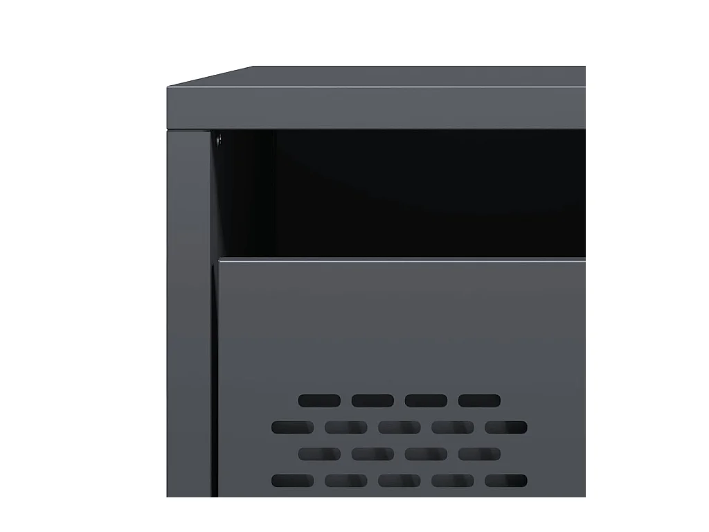 Table de chevet Étroite-Table d'appoint-Table de nuit anthracite 35x39x43,5 cm acier