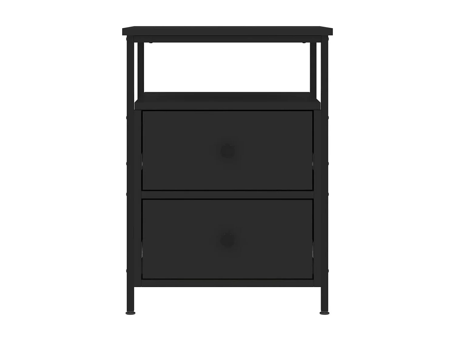 Mesita de noche | Mesilla de noche madera de ingeniería negro 44x45x60 cm