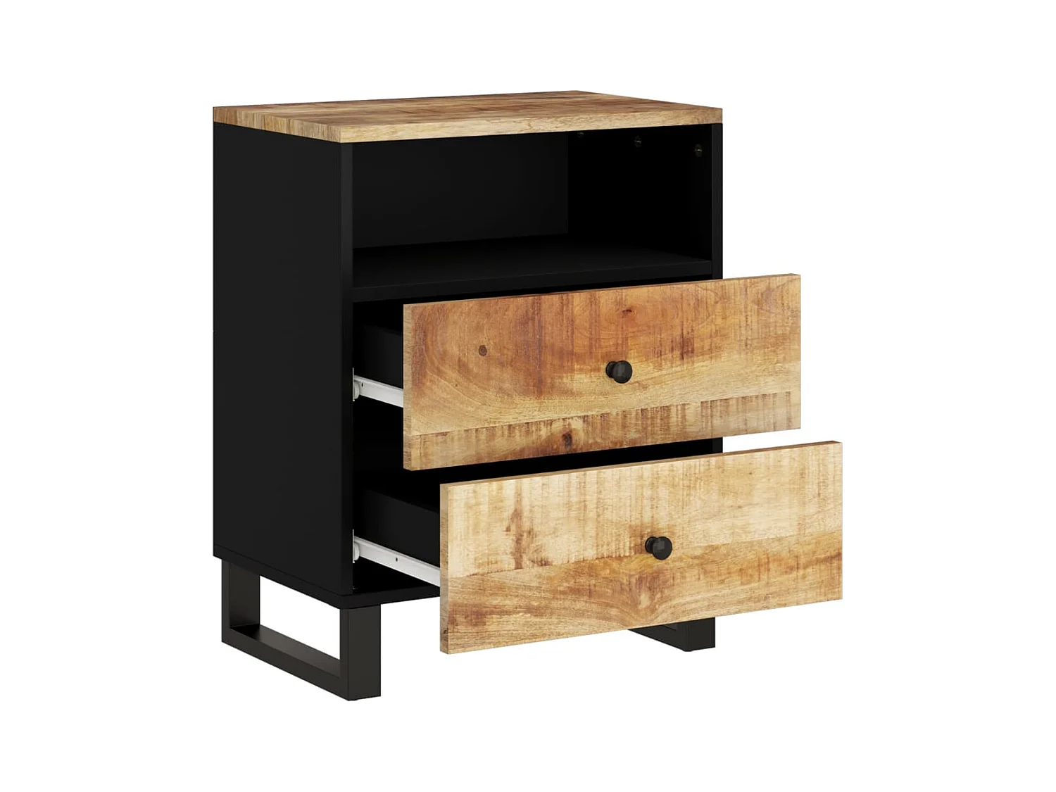 Table de chevet-Table d'appoint 50x33x62 cm Bois de manguier et d'ingénierie