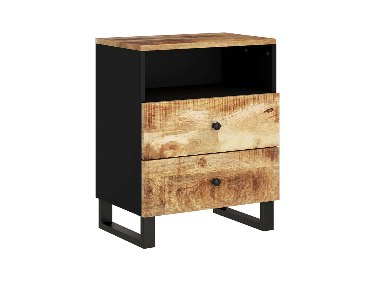 Mesita de noche | Mesilla de noche madera mango madera contrachapada 50x33x62 cm