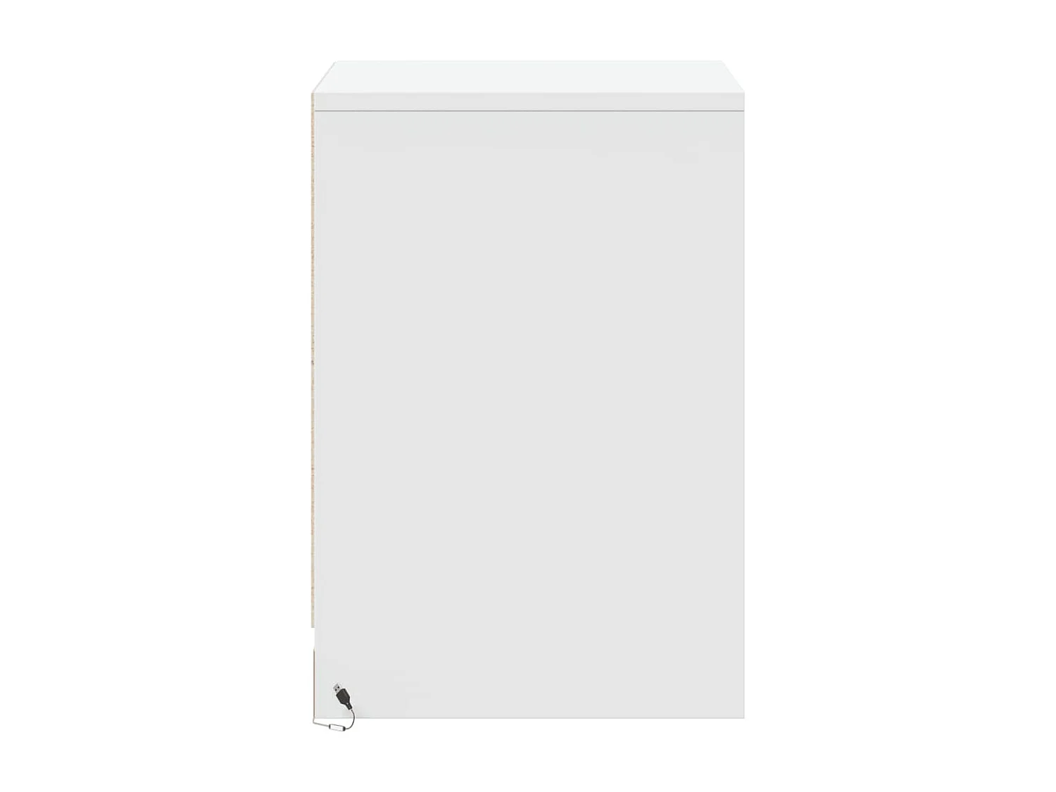 Mesitas de noche | Mesilla de noche con luces LED 2 uds madera ingeniería blanca