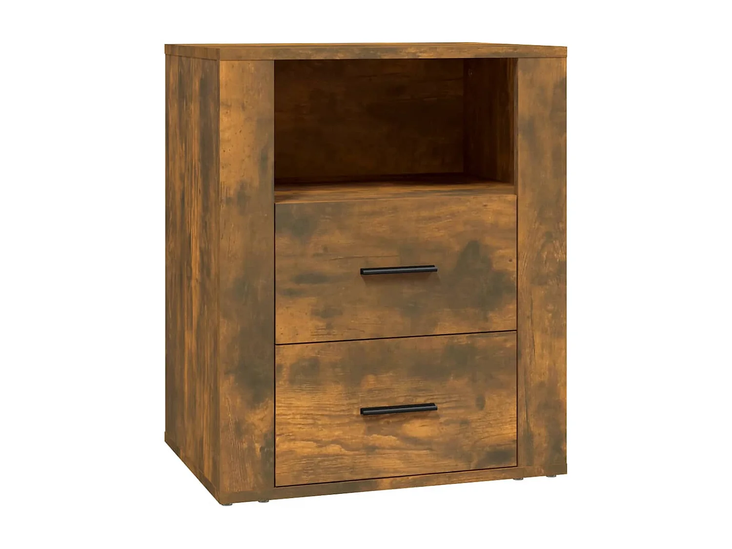 Mesita de noche | Mesilla de noche madera contrachapada roble ahumado 50x36x60 cm