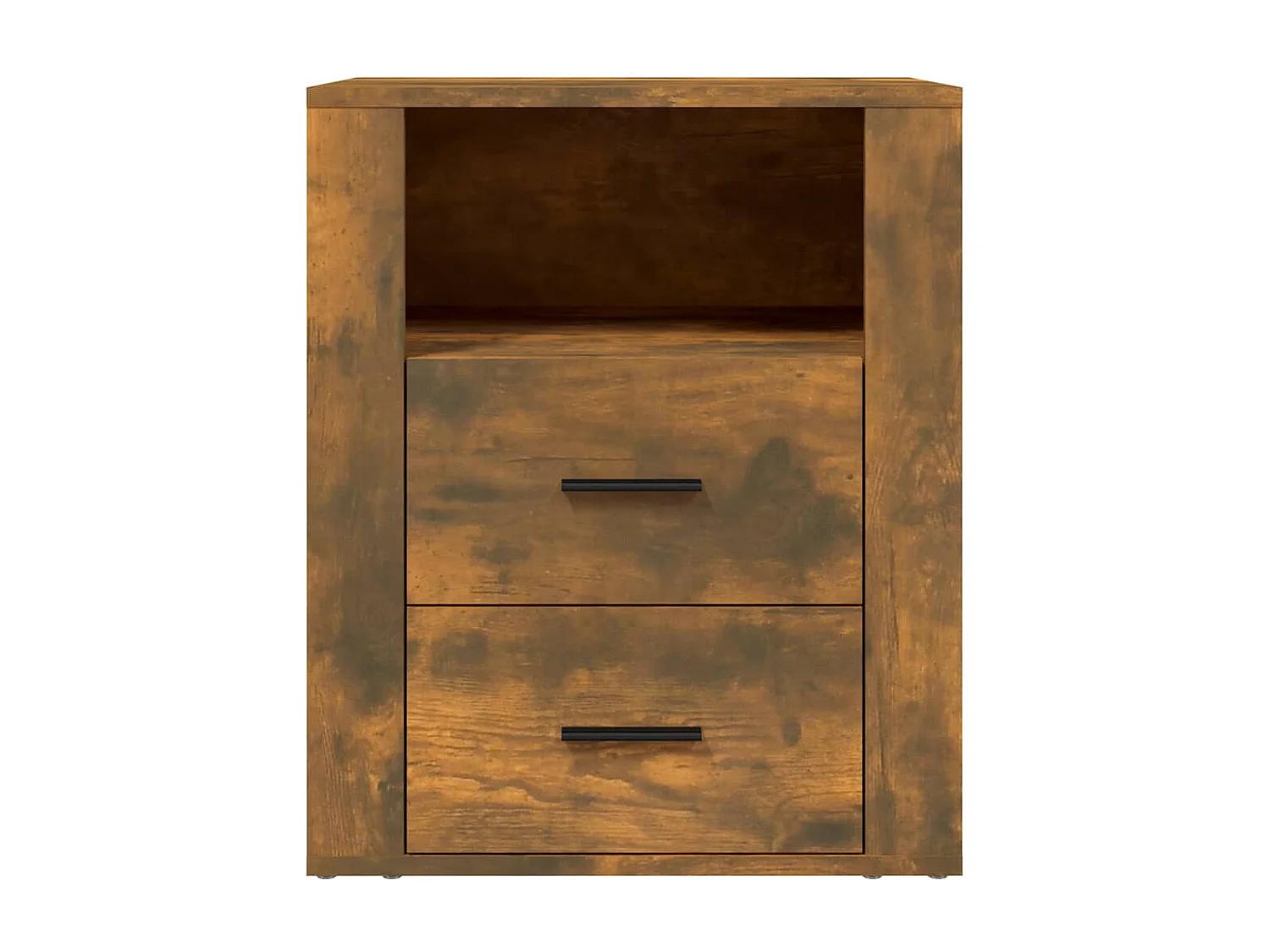 Mesita de noche | Mesilla de noche madera contrachapada roble ahumado 50x36x60 cm