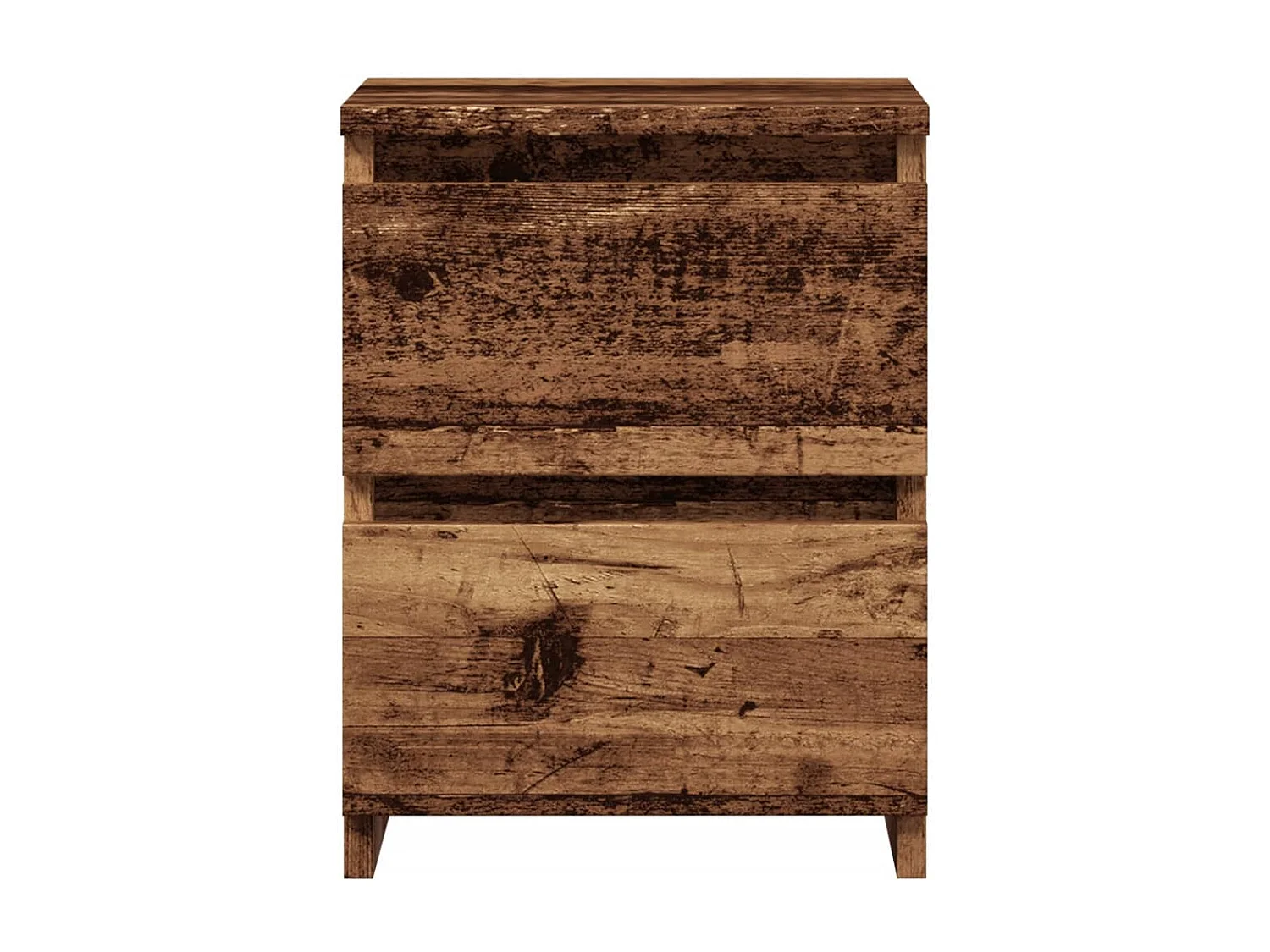 Mesita de noche | Mesilla de noche madera de ingeniería envejecida 30x30x40 cm