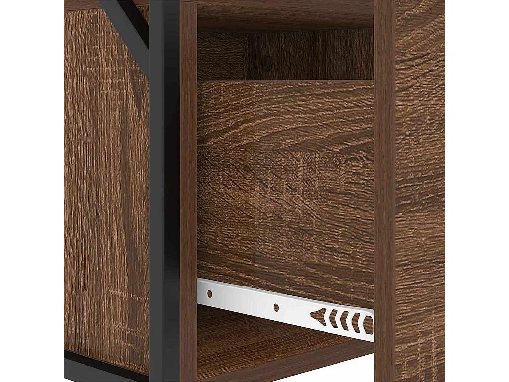 Mesita de Noche | Armario de Noche | Mesilla de noche con cajón Marrón roble 40x31x60 cm