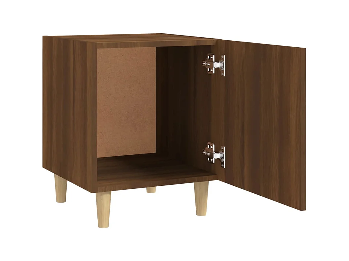 Tables de chevet lot de 2 avec Rangement Chêne marron Bois d'ingénierie