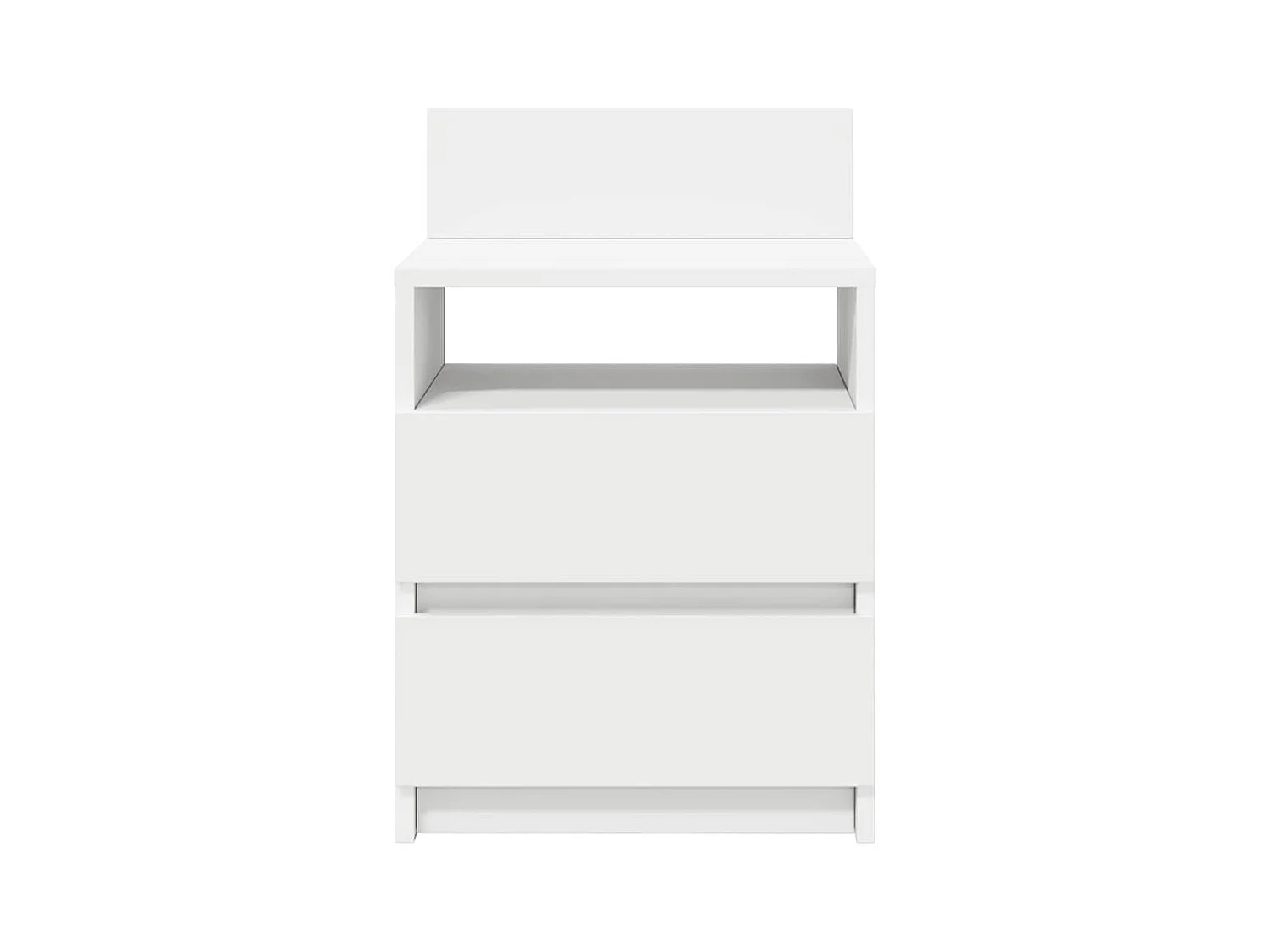 Tables de chevet lot de 2 avec 2 tiroirs blanc 40x33x60 cm