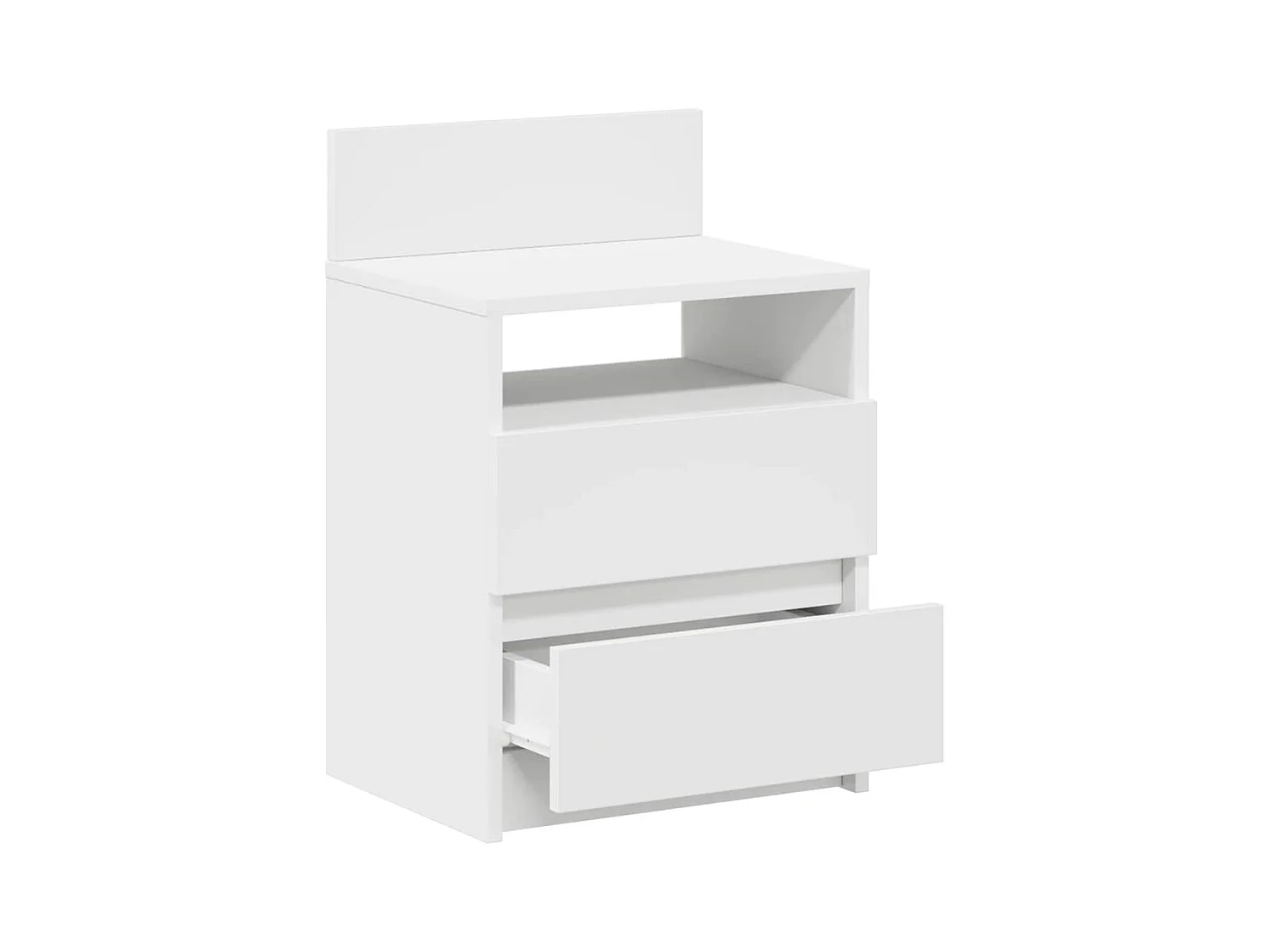 Tables de chevet lot de 2 avec 2 tiroirs blanc 40x33x60 cm