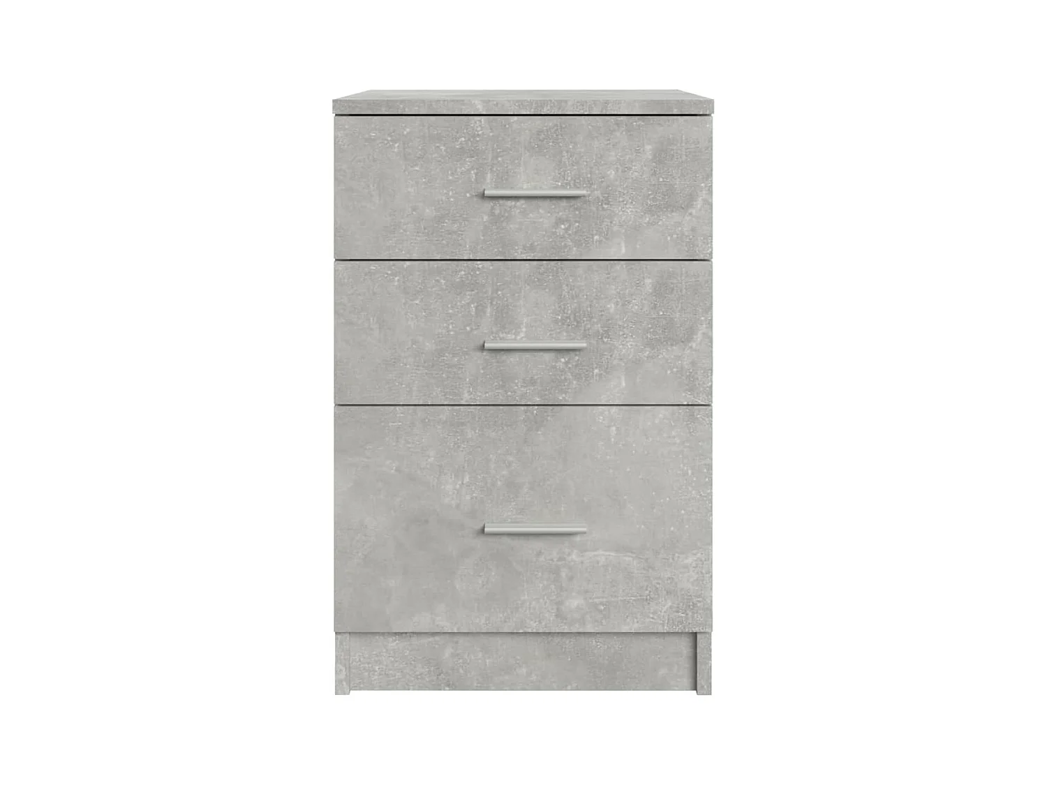 Mesita de noche | Mesilla de noche madera contrachapada gris hormigón 40x40x63 cm