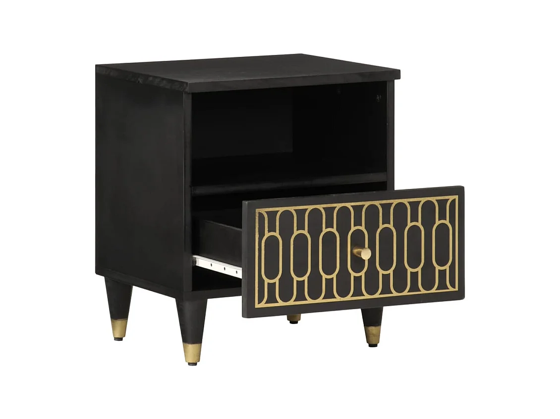 Mesitas de noche | Mesilla de noche 2 uds madera maciza de mango 40x33x46 cm