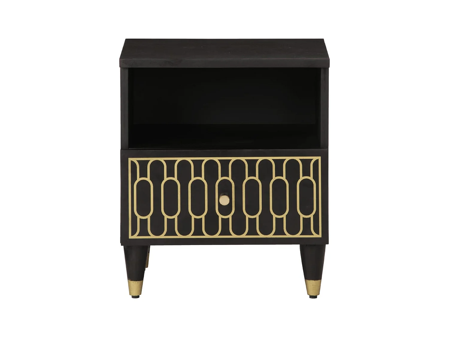 Mesitas de noche | Mesilla de noche 2 uds madera maciza de mango 40x33x46 cm