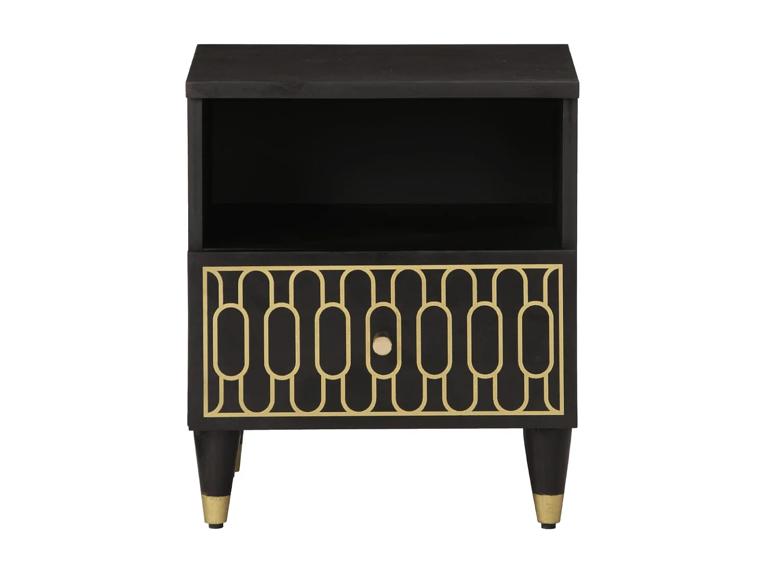 Nachttisch 2er Set-Beistelltisch 40x33x46 cm Massivholz Mango SHL6325