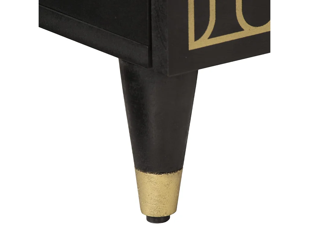 Nachttisch 2er Set-Beistelltisch 40x33x46 cm Massivholz Mango SHL6325