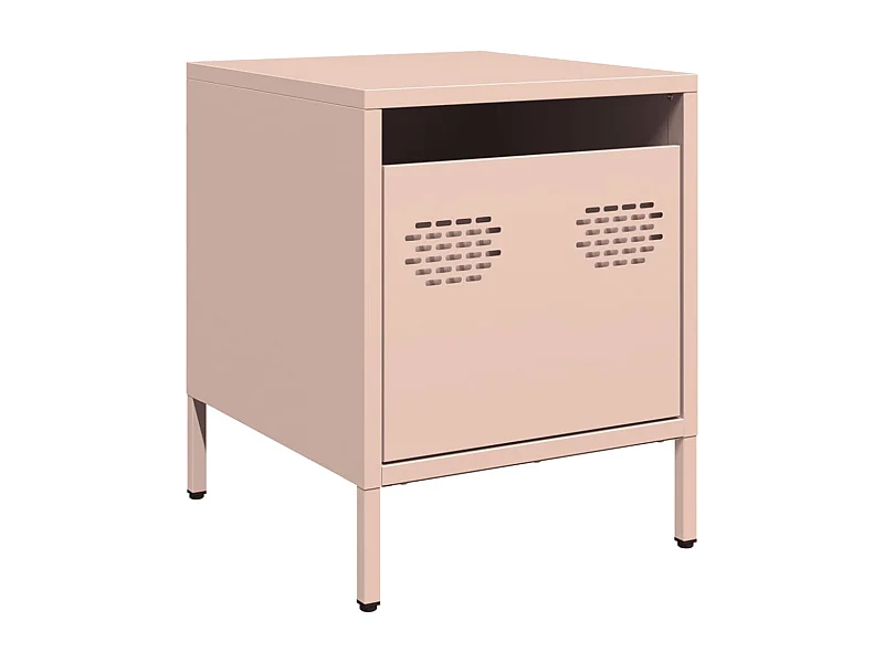 Mesita de noche | Mesilla de noche acero rosa 35x39x43,5 cm