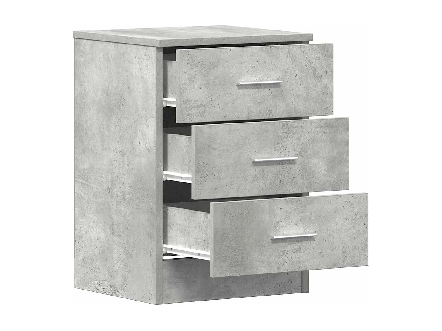 Nachttisch 2er Set-Beistelltisch Betongrau 38x35x56 cm Holzwerkstoff SHL60118